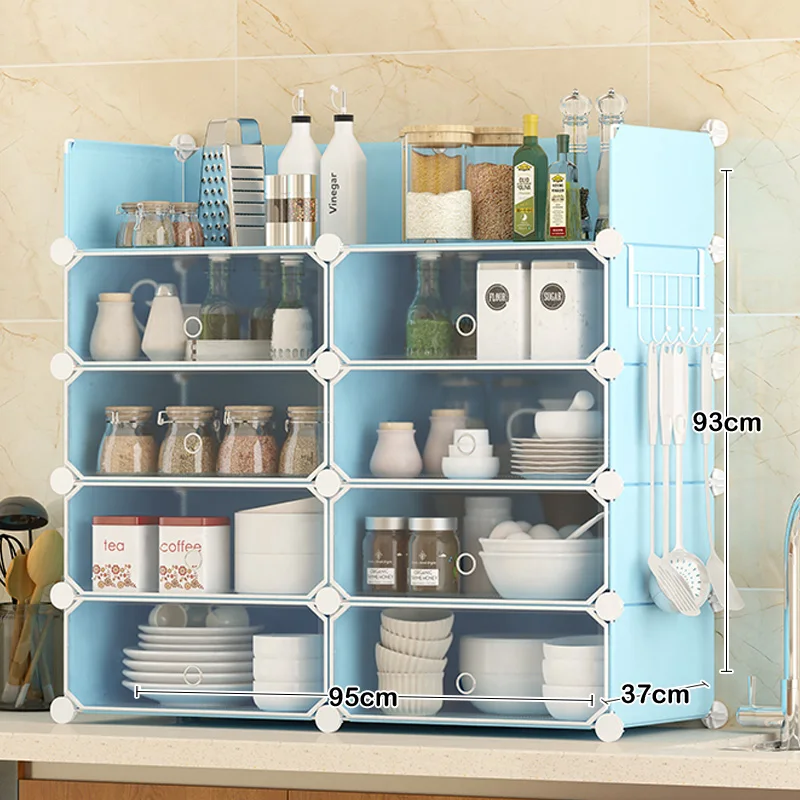 Kitchen Shelves Wholesale Custom Multilayer Plastic Shelf ,Portable storage kitchen shelves