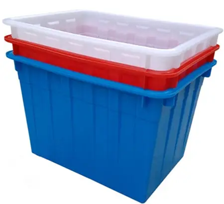 50 Litre plastic square container with lid for water storage tank with lid available