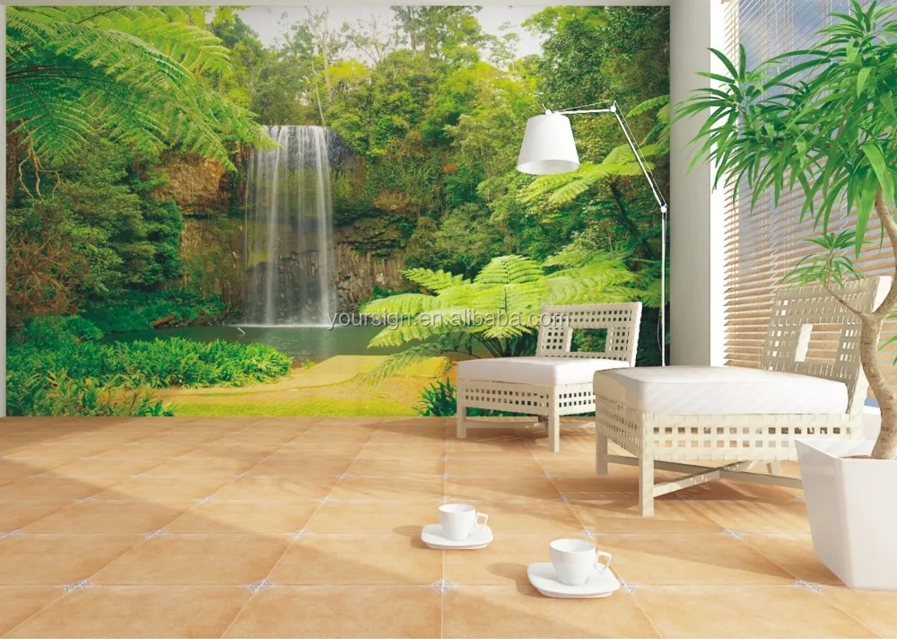 wall paper beautiful 3d mural room background natural and beauty