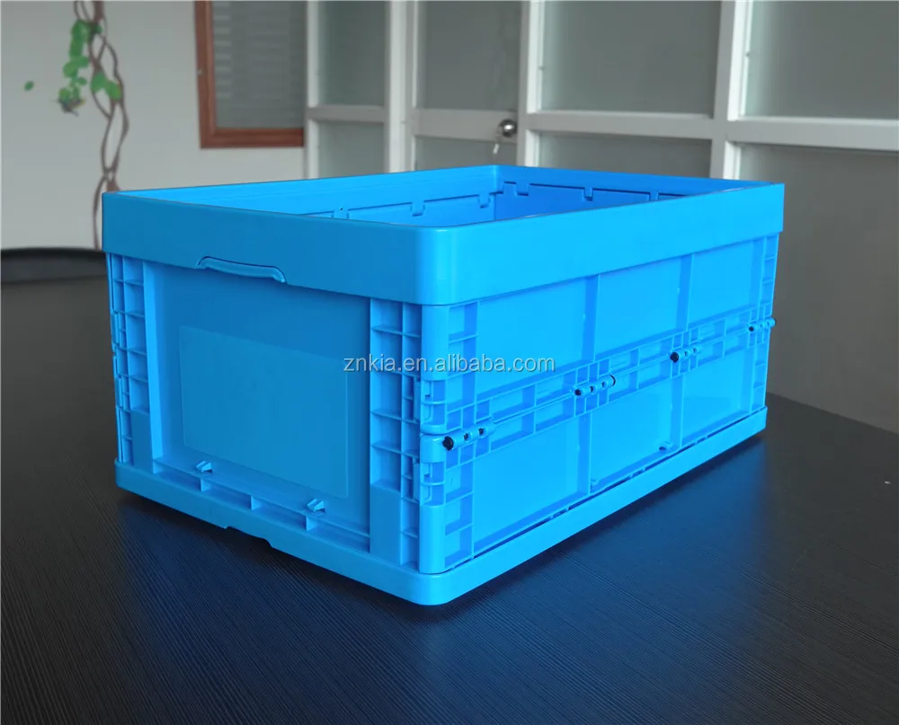600*400*280mm heavy duty straight wall foldable plastic storage container and bin