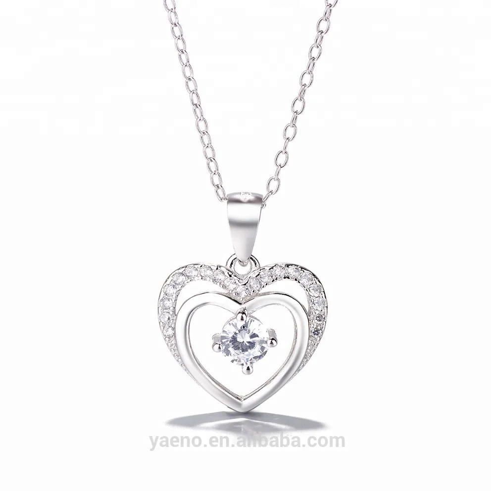 Ювелирный Комплект из серебра 925 пробы в форме сердца