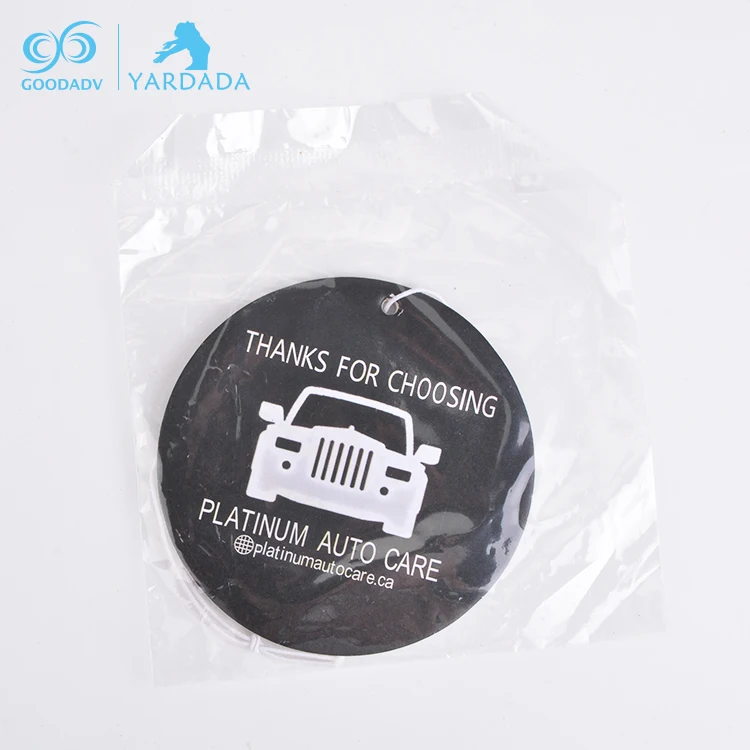manufacturer custom logo absorbent paper card hanging air freshener for car