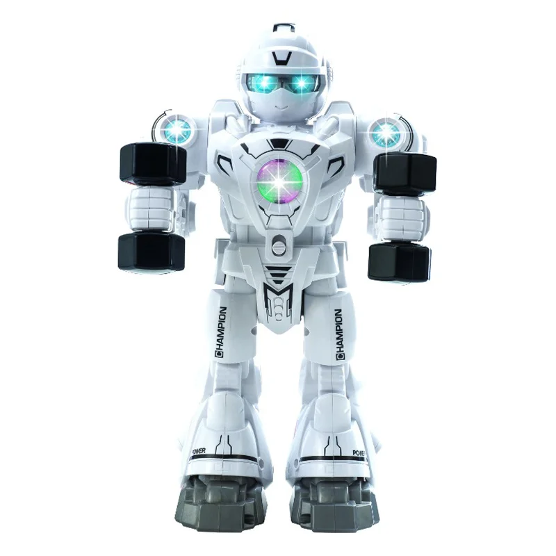 Kids B/O electric athletes humanoid robot toy with light and music (2 colors)