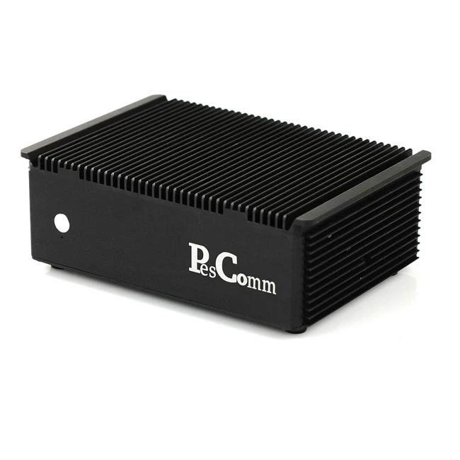 PesComm dual cores atom N2800 small linux Din Rail Fanless Compact pc with 4*RS232, 4G/3G build in