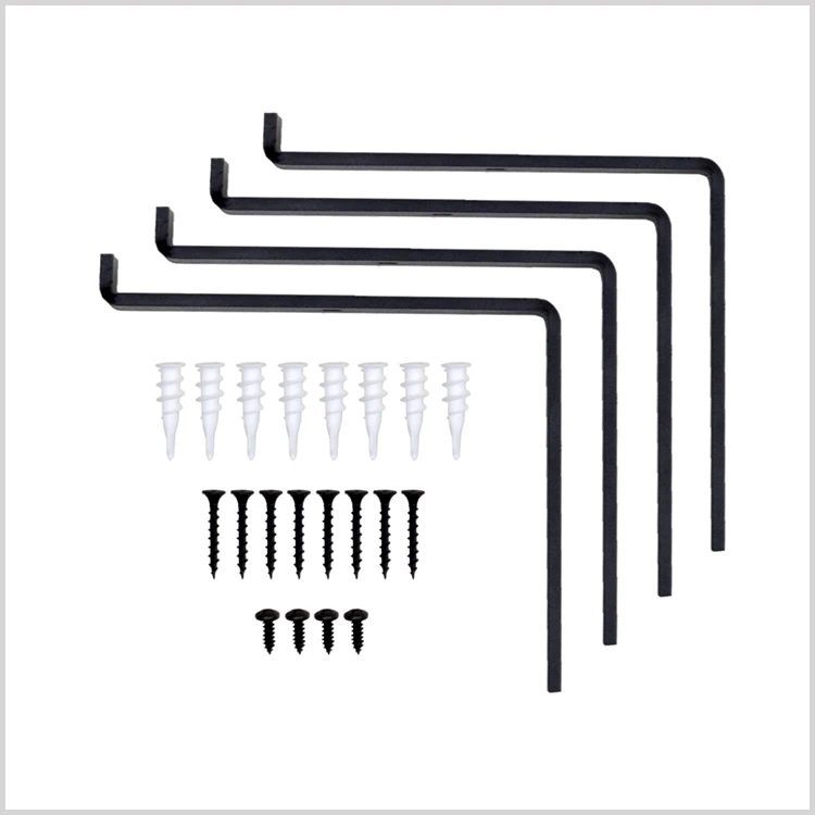 Rustic Wood Floating Shelves Wall Mounted Book Flower Storage Shelf with L Brackets wood storage shelf spice rack