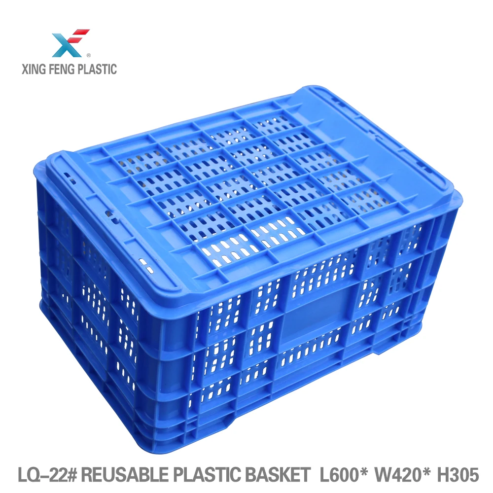 Mesh plastic turnover basket use for agriculture, industry, food, toys, medicine, clothing, ceramics