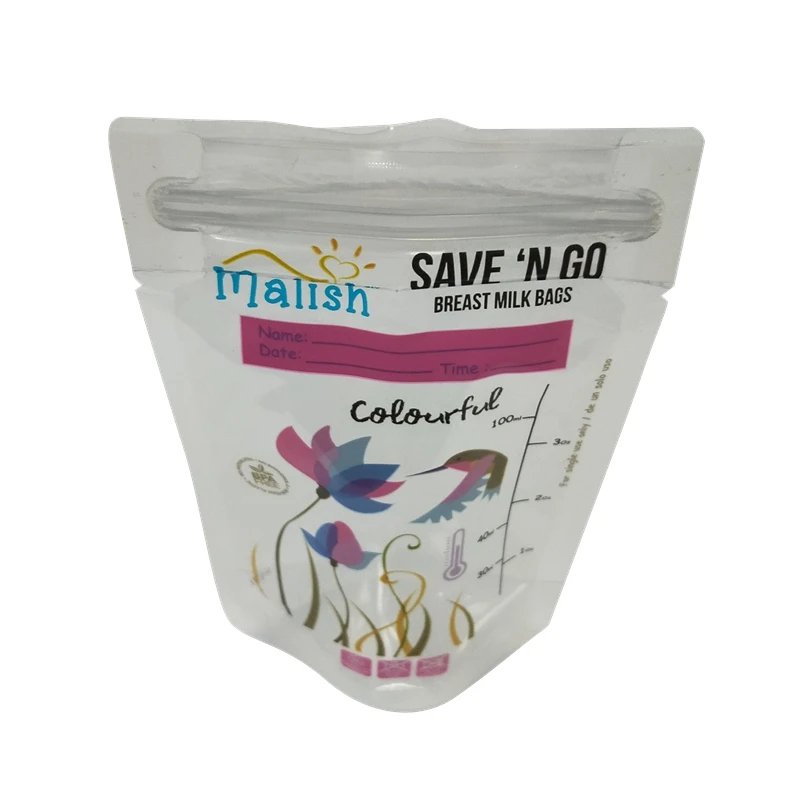 Индивидуальный логотип, экологически чистый, перерабатываемый, органический, на молнии, пакет для хранения грудного молока, пакеты для грудного молока