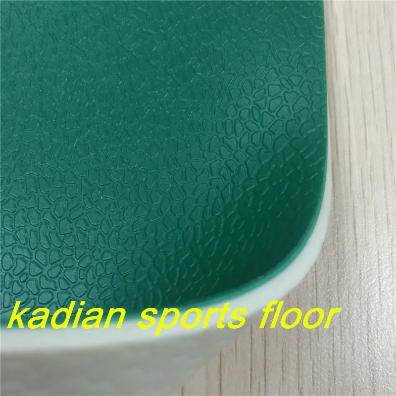 
badminton sports floor pvc sports floor indoor badminton courts green color 4.5-8.0mm 