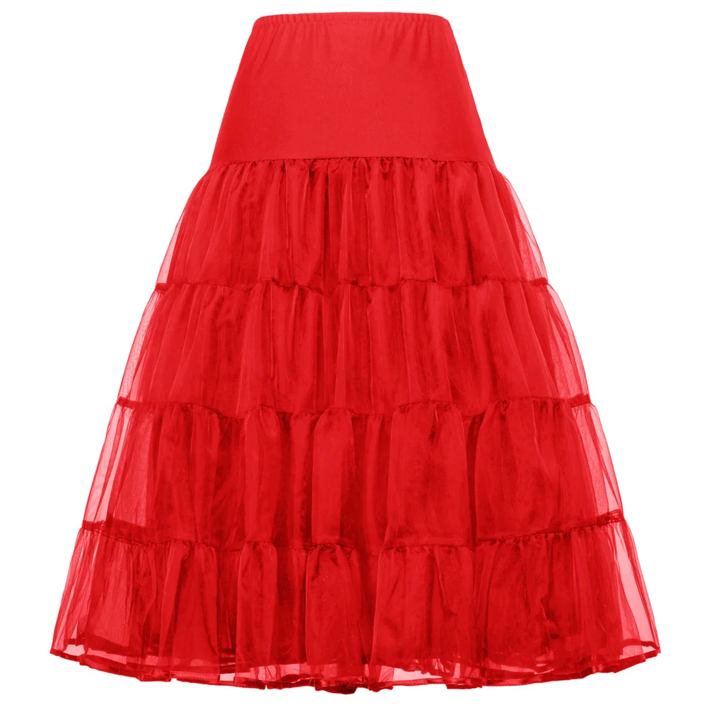 
Grace Karin Retro Vintage 2-Layers Voile Red Dress Crinoline Bridal Underskirt Petticoat CL010638 