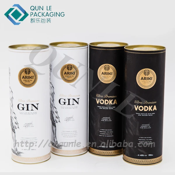 Горячего Тиснения Фольгой Штамп Цилиндр Бумажные Коробки Бутылку Шампанского, Коробки