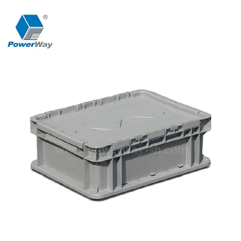 400*300*148 storage tote stack logistic moving box plastic container crate with lid