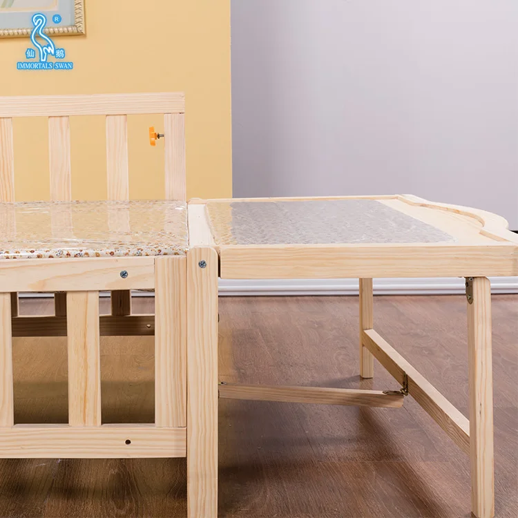 Wholesale Safety Design Solid Wood 24 kg Folding Pine wood / MDF Baby Playpen Bed For Living room/Babies and kids