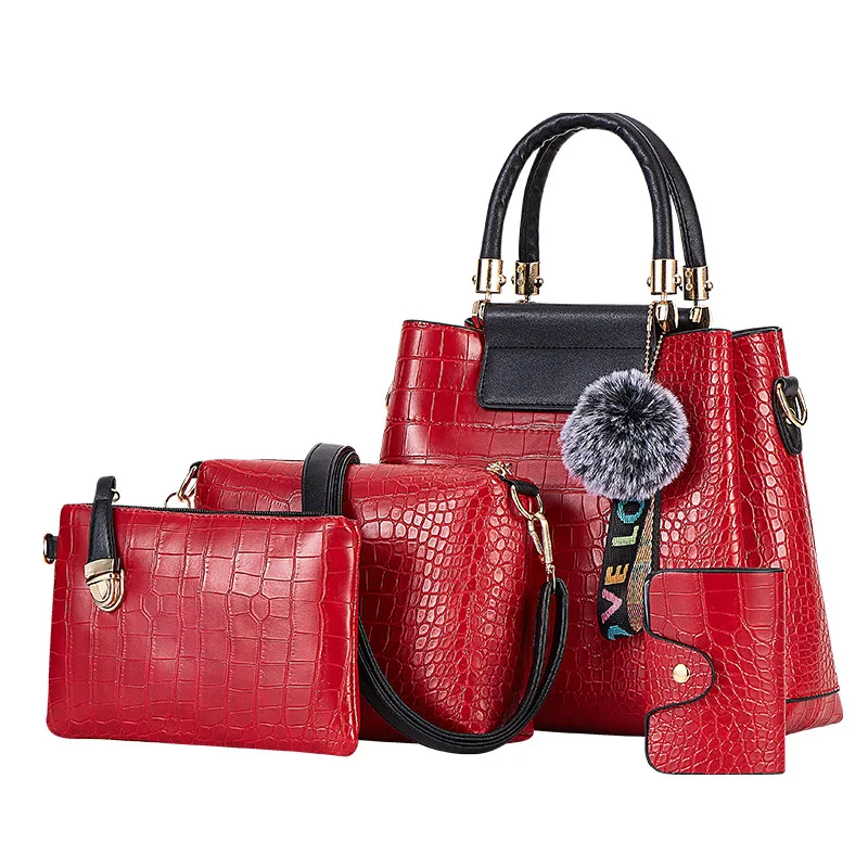 2019 hot selling fashion and beautiful Classic Vintage Handbag Women Ladies Handbag Sets