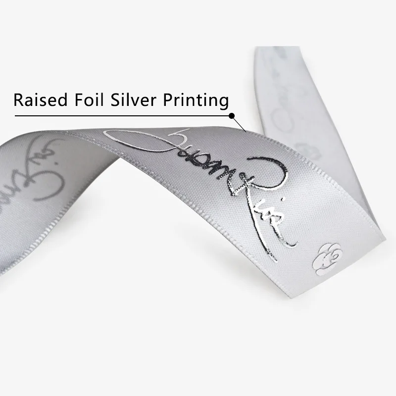 Hot Selling Single Faced Polyester Custom Brand Logo Print Grosgrain Ribbon