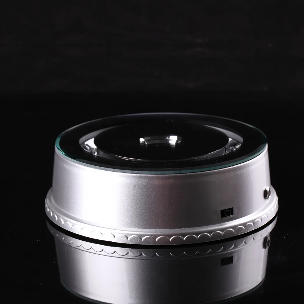 16cm Plastic rotating mirror led light base bottle glorifier display stand