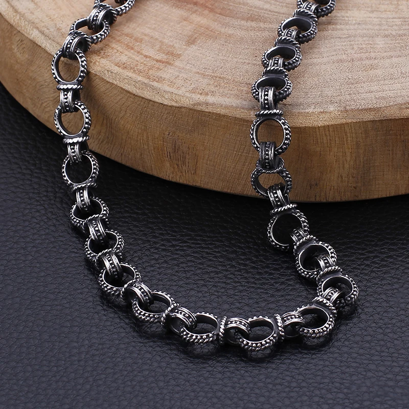 
New Hot Pop Men Jewelry Rocker Long Chain Design Stainless Steel Necklace 