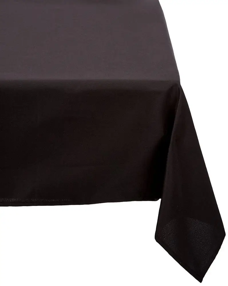 Yutong 100% Polyester Black White 6Ft Table Rectangle Tablecloth 60 x 102 Inch  Rectangular Table Cloth For Buffet Table Parties
