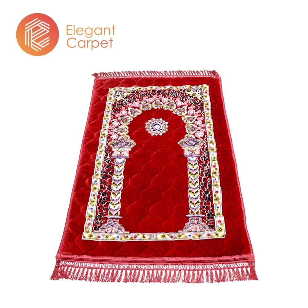 China factory beautiful design islam muslim quilted prayer mat