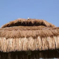 Роскошная синтетическая соломенная крыша, наружная садовая мебель, зонтик от солнца, уличный зонтик