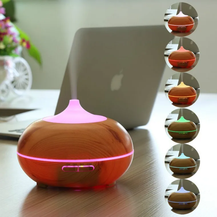
Germany Spain Netherlands Popular Wood Aromatherapy Diffuser Lamp Ultrasonic Humidifier For Pure Essential Oil 