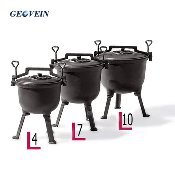 GV-P009 Three Legs Cast iron Witches Pot Poland Iron Cauldron