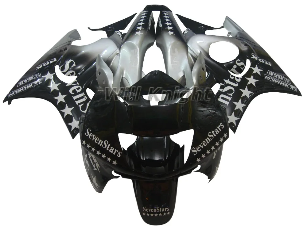 ABS Fairing Kits Motorcycle Kit 100% Fit For HONDA CBR600 F3 97 98 Silver Black Seven Stars