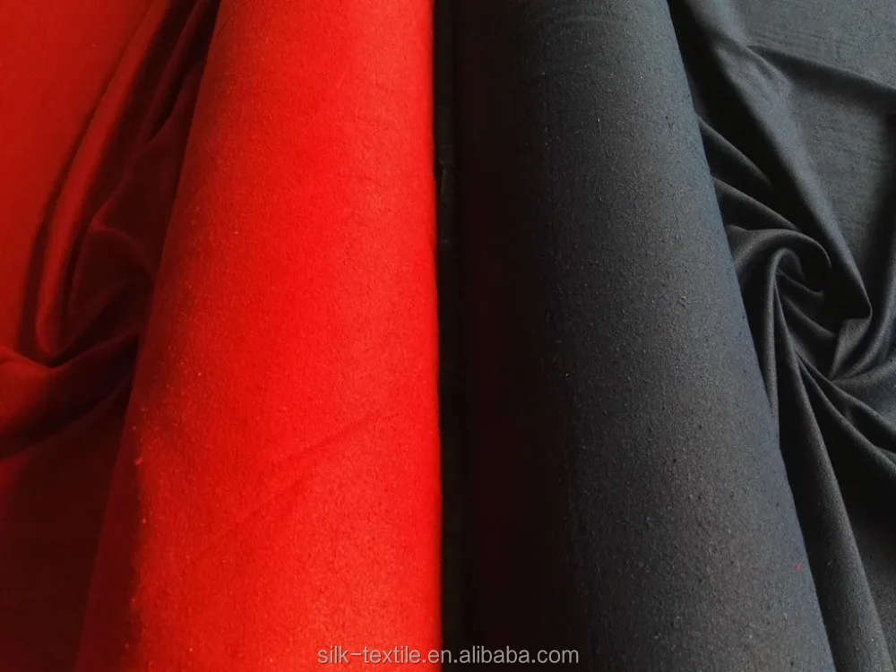 
100 noil poplin raw silk fabric 