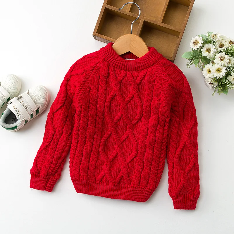 wholesale solid color knitted baby boy sweater designs pullover sweaters