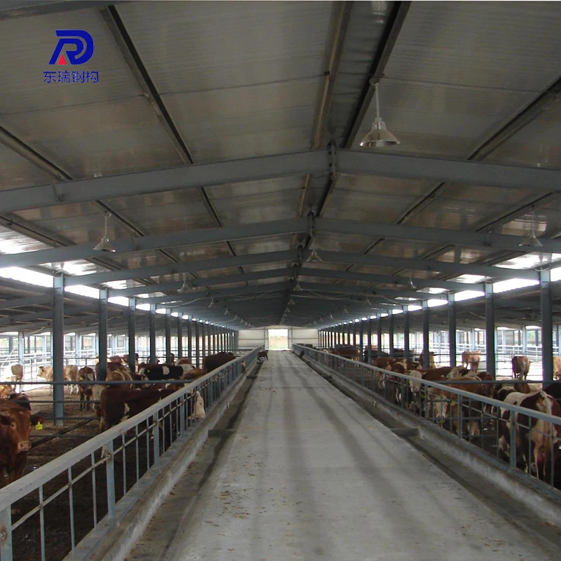 Cheap Prefab Steel Structure Dairy Cow Farm House Building Cow Farm Shed