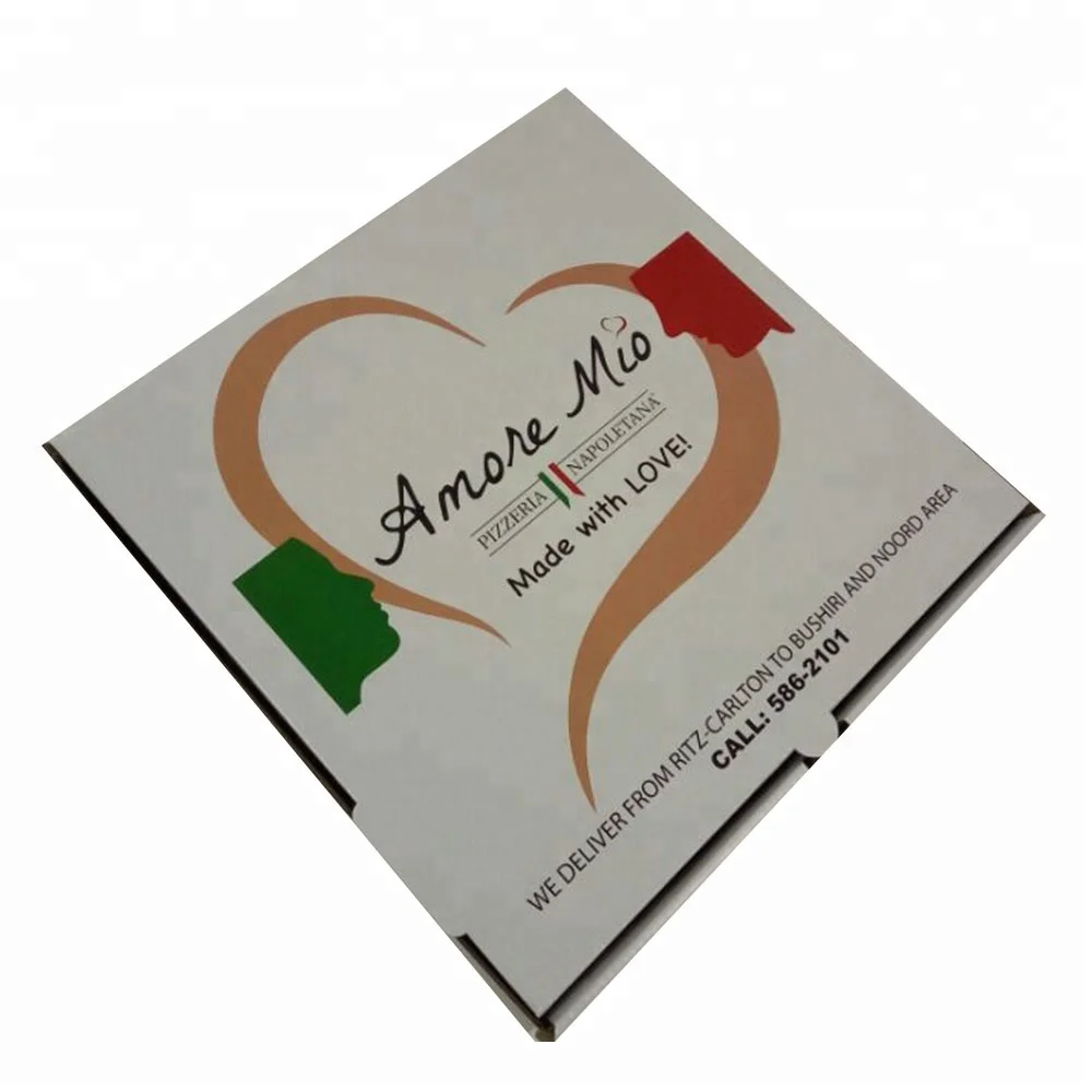 Wholesale high quality cheap custom logo portable thick recycled corrugated delivery baking pizza box
