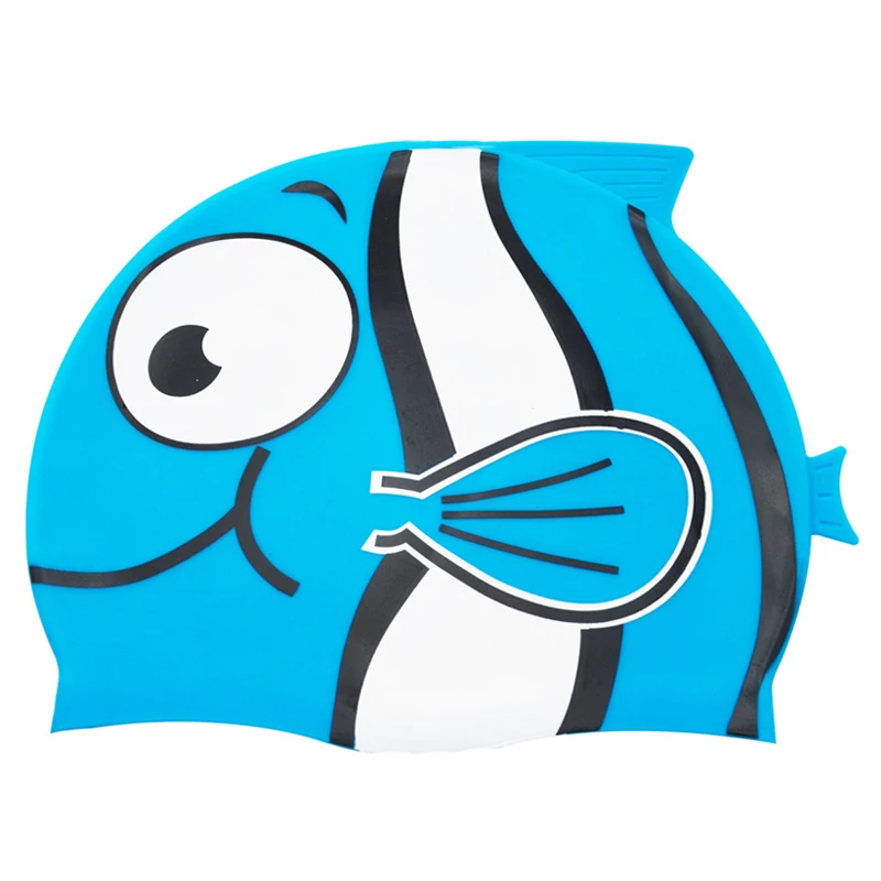 Silicone kids funny cheap swimming cap for kids