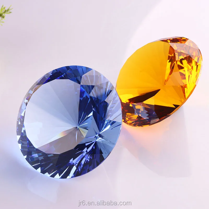 wholesale k9 crystal diamond decorative glass gems  large crystal paper weight diamond for home decor