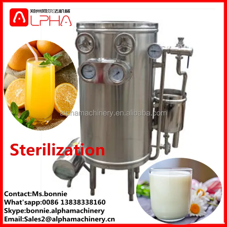Soya Milk Processing UHT Sterilizer High temperature Sterilizer Machine for Juicer