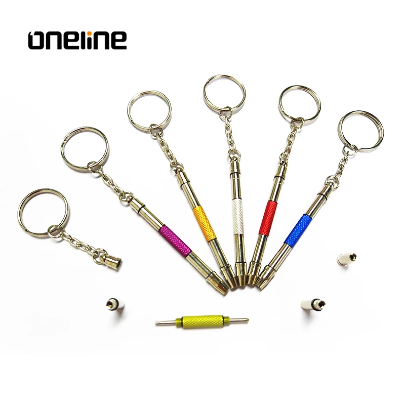 Factory Outlet Precision High Quality  Aluminum Mini Multifunction Screwdriver  Keyring Ship Fast