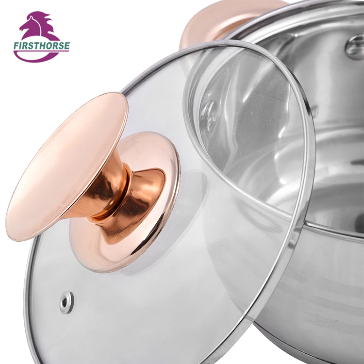 FIRST HORSE induction kitchenware sets casserole pan stainless steel single pot LB-1104-20