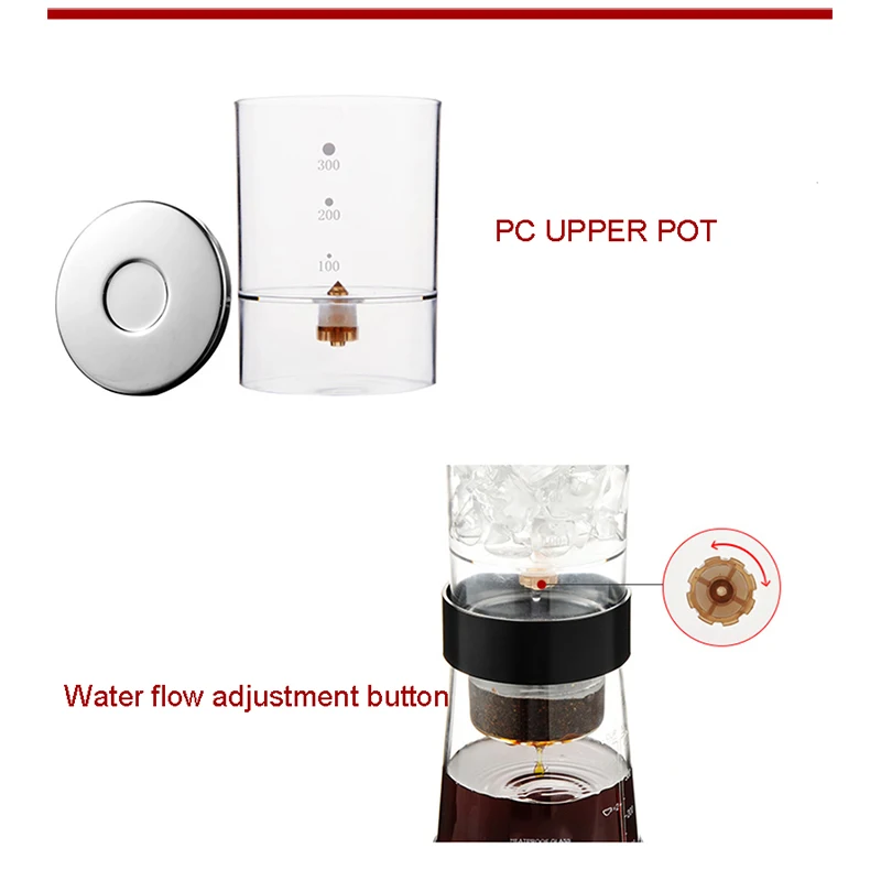 food grade manual medium office pour over cold brew coffee maker with  coffee filter