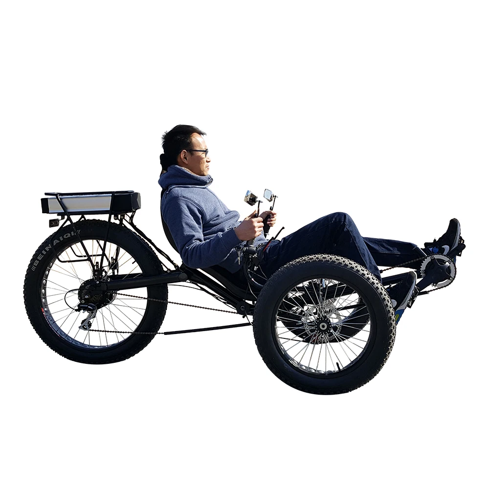 
China Recumbent Trike Electric 3 Wheels Lay Down Velo Fat Bikes for Adults Old People 