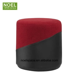 Modern Sense of design ottoman stool fabric and PU material round stool