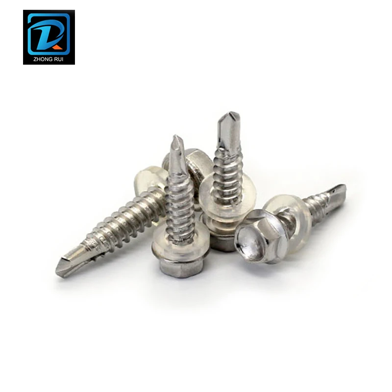UNS S31600 Stainless Steel Hex Flange Head Self Drilling Roofing Screw