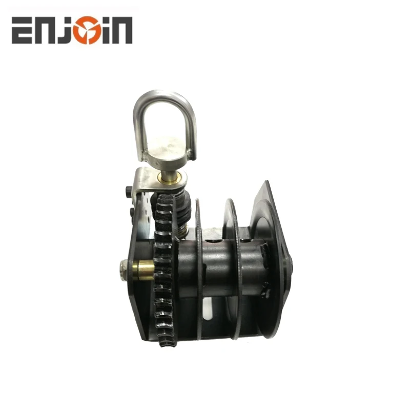 ENJOIN 1500LBS Hand Winch With Brake Worm Gear Trailer Winch