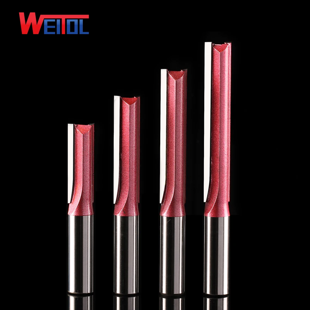 Weitol Technical lengthen straight bit double edged straight slot milling cutter /woodworking cutting tool