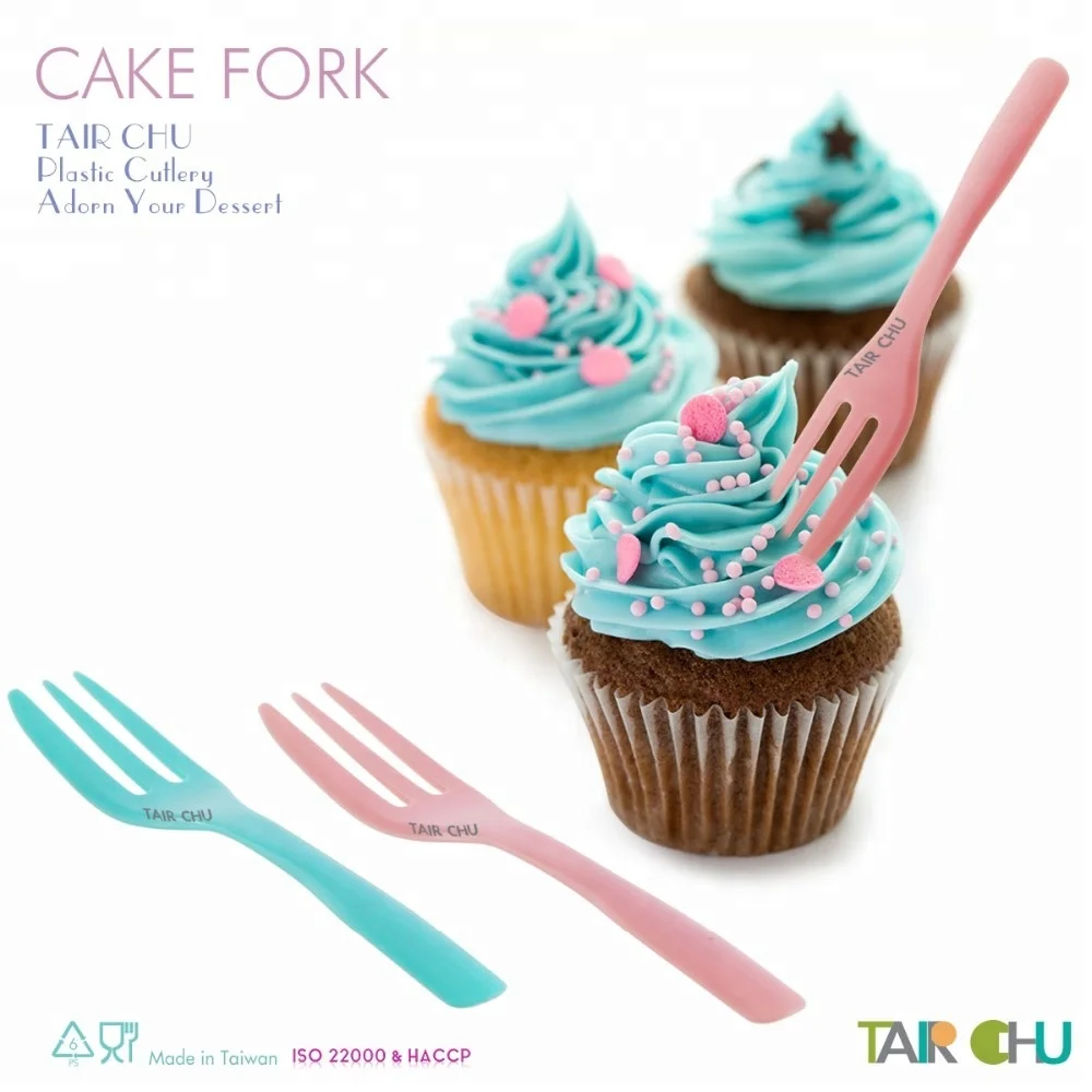 9cm PS Plastic Cutlery Heart Shape Spoon and Cake Fork