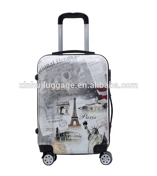 Elegant shape custom luggage factory made bag travel plastic luggage