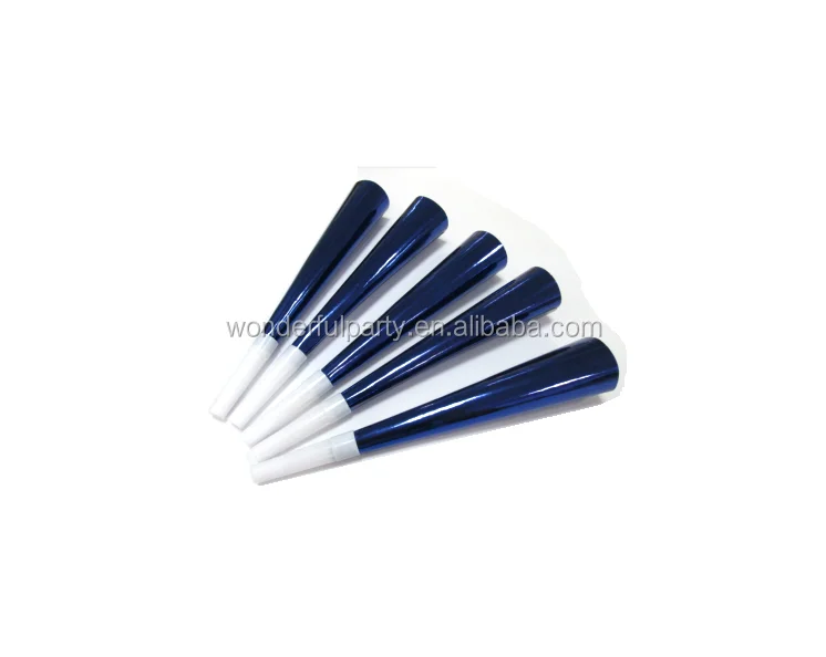Wonderful Party Supplies Wholesale Cheap Price Support DIY CustomBrilliant Blue Blow Horn Party Blow Air Horn Party Paper Horn
