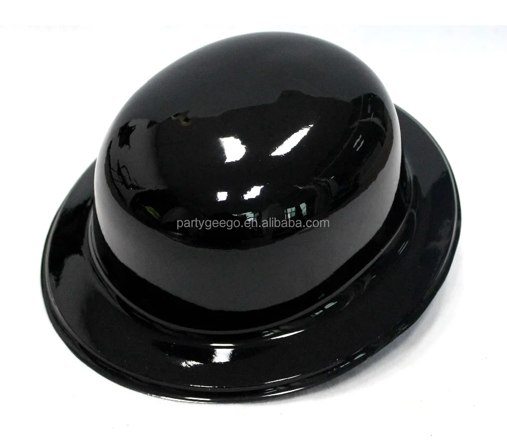 Factory Direct Sale Classic Party kit PVC Imprinted Stars Plastic Bowler Derby Hat