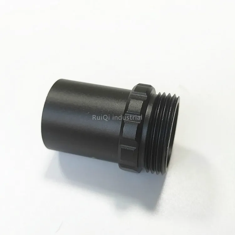 7075 aluminum alloy nut CNC turning machining CNC milling knurling machining hard oxidized black