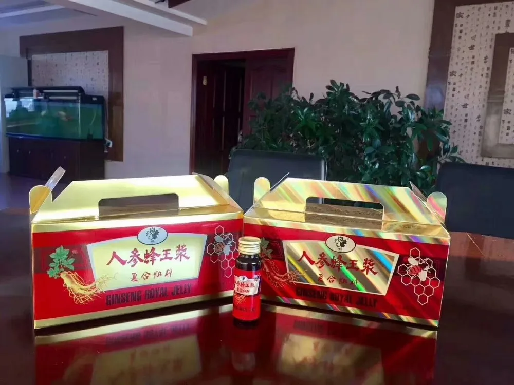 
Jinseng royal jelly oral liquid is a product for anti aging, delaying senility cosmetic usage 