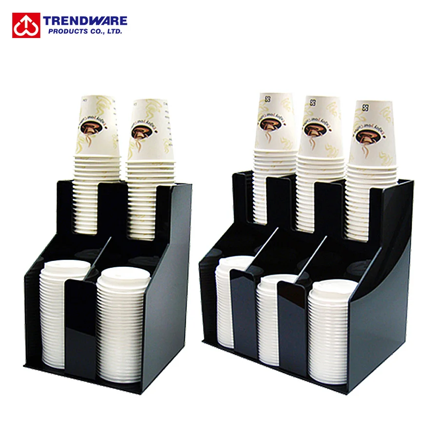 Countertop ABS Plastic Paper Cup & Lid Dispenser