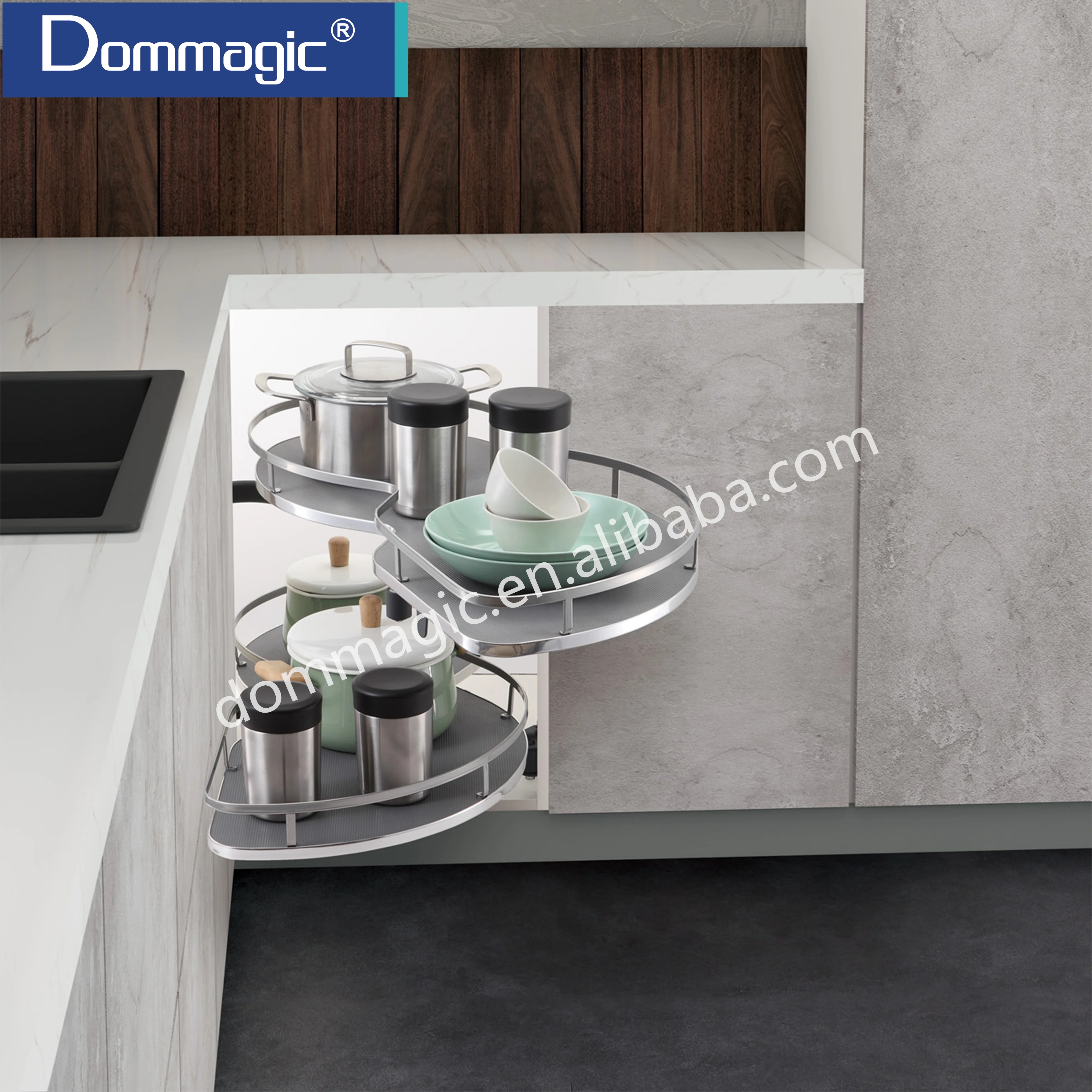 Dommagic Kitchen Cabinets Swing Tray (L/R)