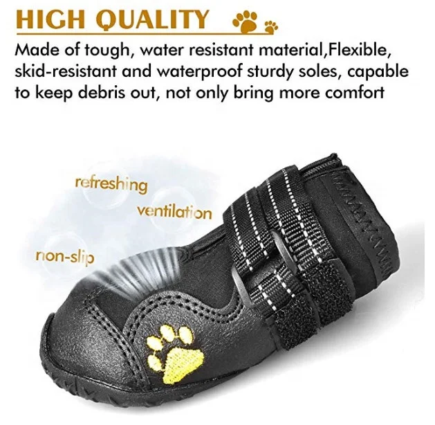 Waterproof Dog Shoes Dog Outdoor Shoes  for Pet Rain Boots Labrador Husky Shoes for Medium to Large Dogs